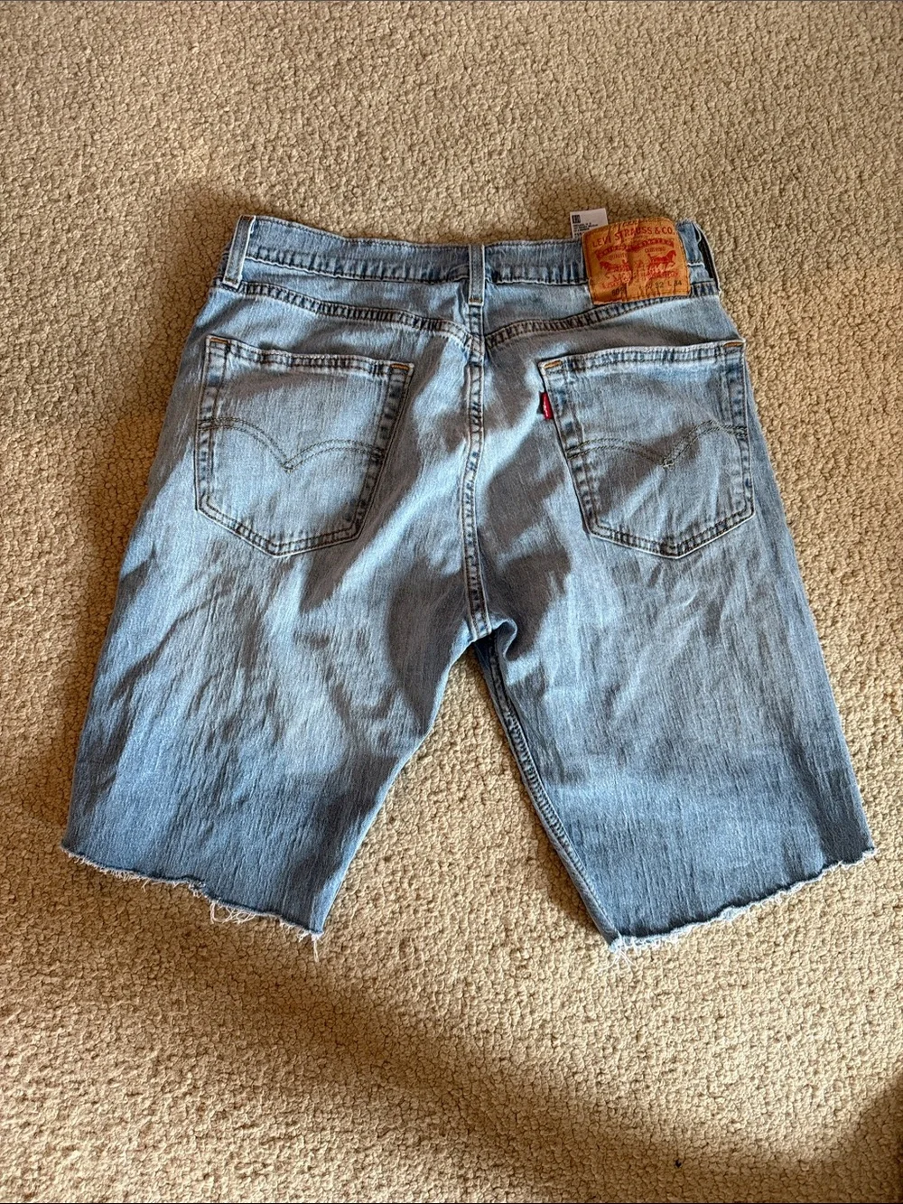 Levi's 511 Light Wash Blue Denim Cutoff Shorts | Men's 32